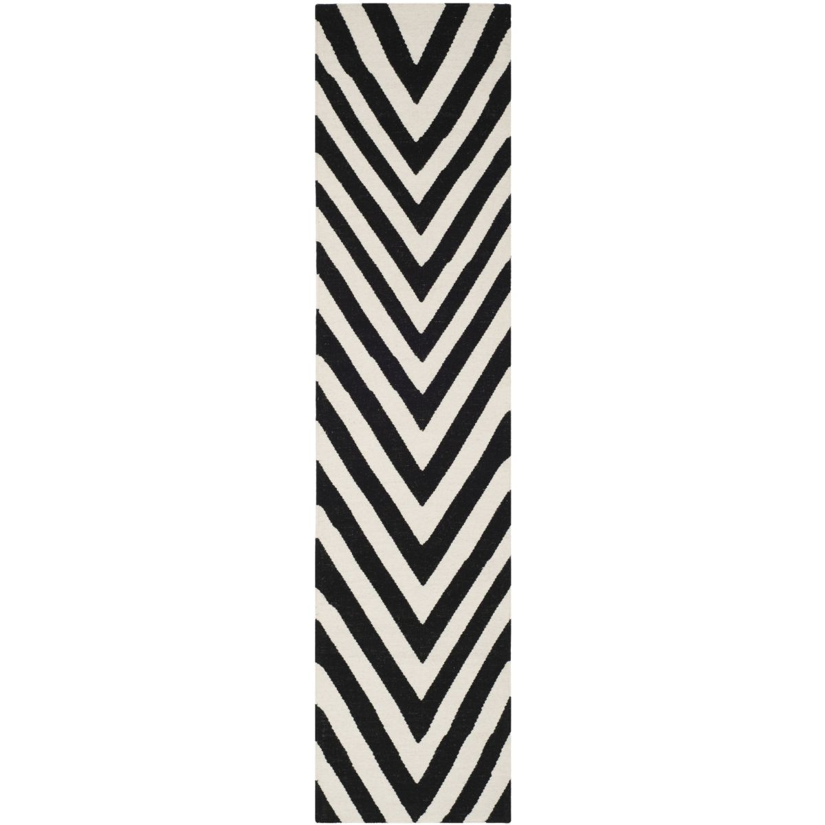 Safavieh Dhurries 568 Rug, DHU568 - Black / Ivory