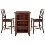 Safavieh Everest 3 Piece Pub Set , DNS9203 - Mahogany