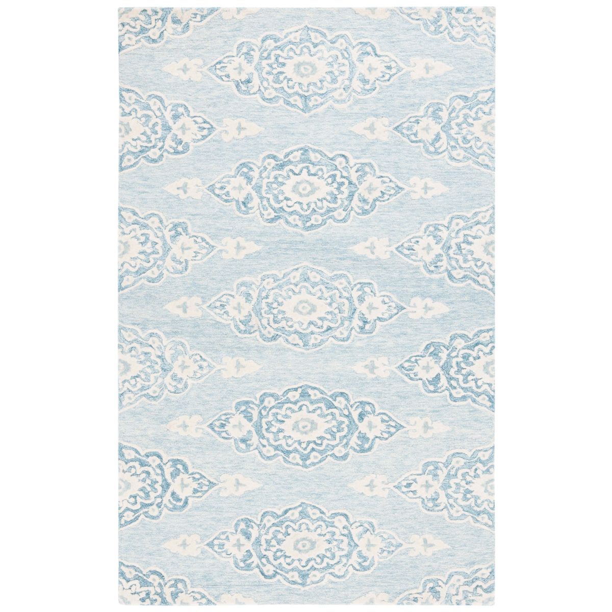 Safavieh Ebony 655 Rug, EBN655 - Ivory / Light Blue