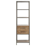 Safavieh Jola 5 Shelf 1 Drawer Etagere , ETG6400 - Rustic Oak / Gunmetal