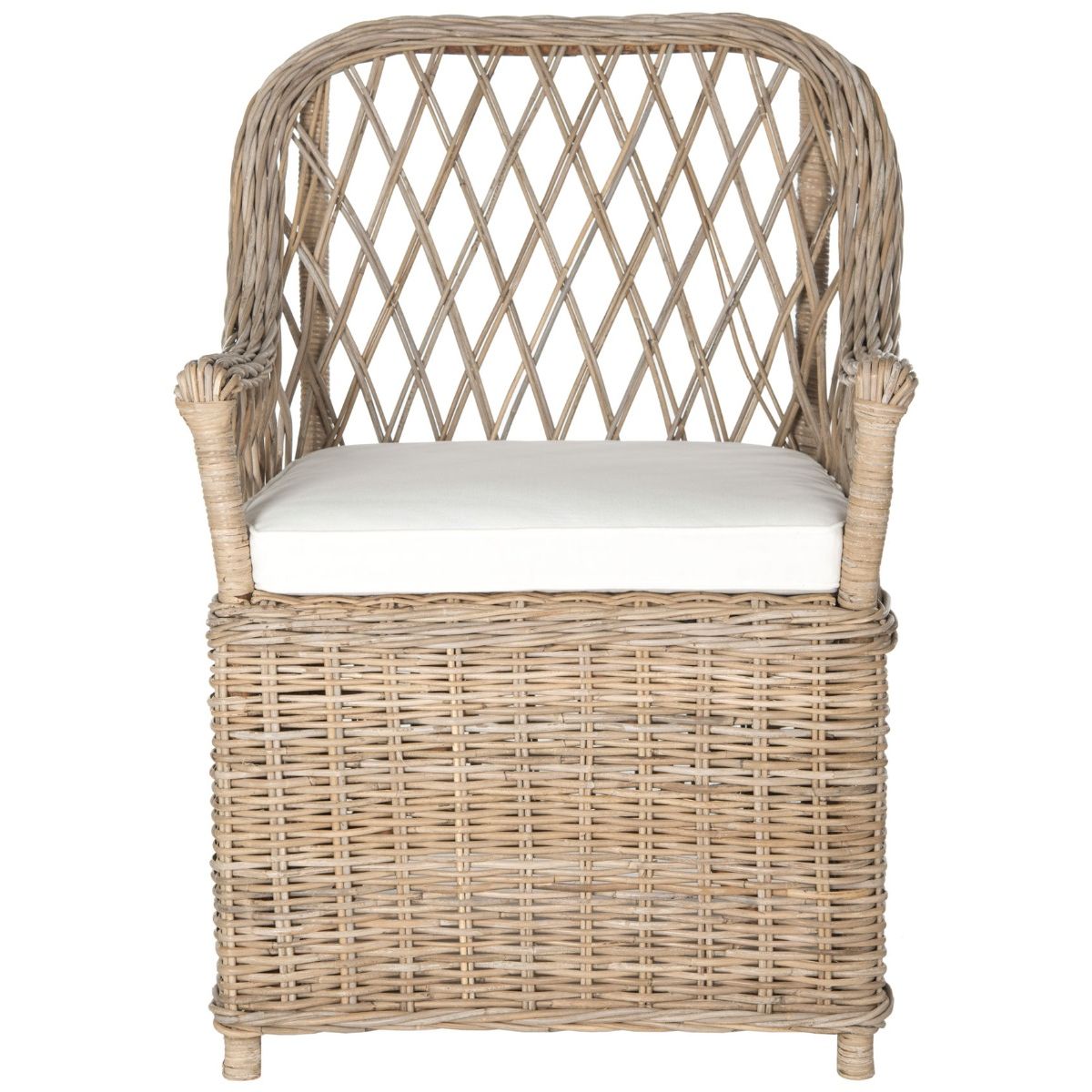 Safavieh Maluku Rattan Arm Chair , FOX1604 - Natural