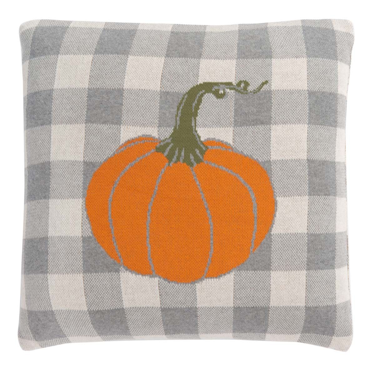 Safavieh Fall Pumpkin Pillow , HOL3203 - Grey / Orange