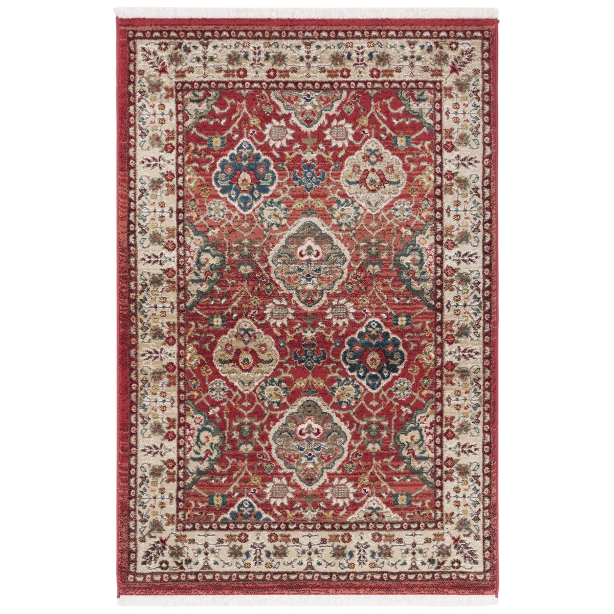 Lauren Ralph Lauren Ariel Rug, LRL1255 - RED / BEIGE