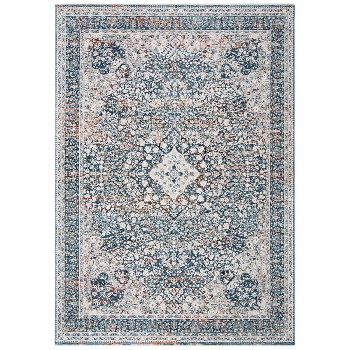 Lauren Ralph Lauren Fleur Rug, LRL1355 - IVORY / BLUE