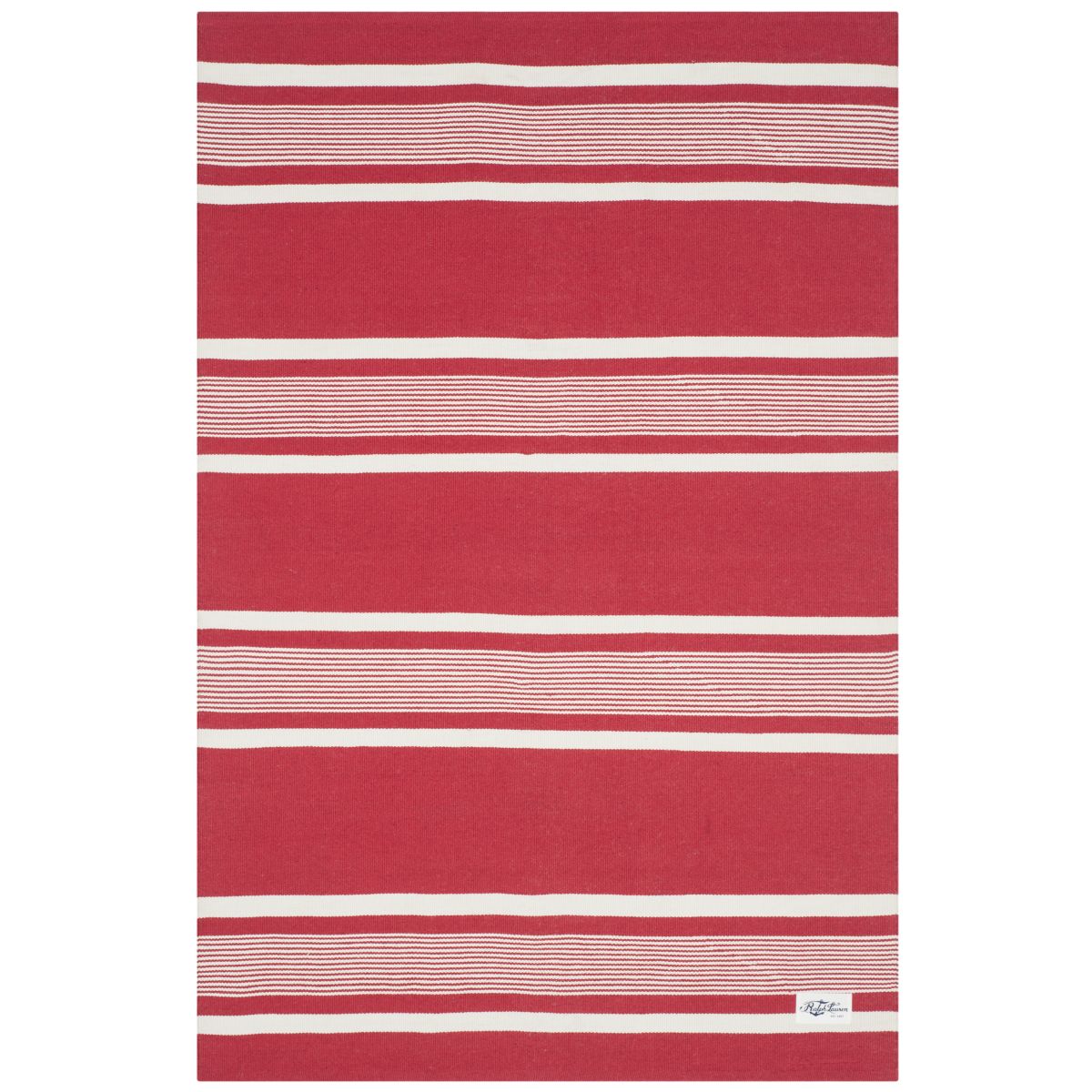 Lauren Ralph Lauren Hanover Stripe Rug, LRL2461 - RED