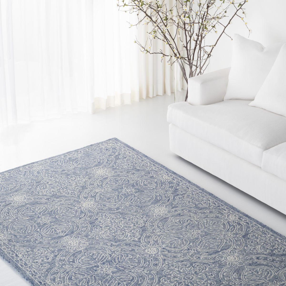 Lauren Ralph Lauren Eleanora Rug, LRL6503 - BLUE / IVORY