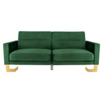 Safavieh Tribeca Foldable Sofa Bed , LVS2001 - Emerald Green / Brass