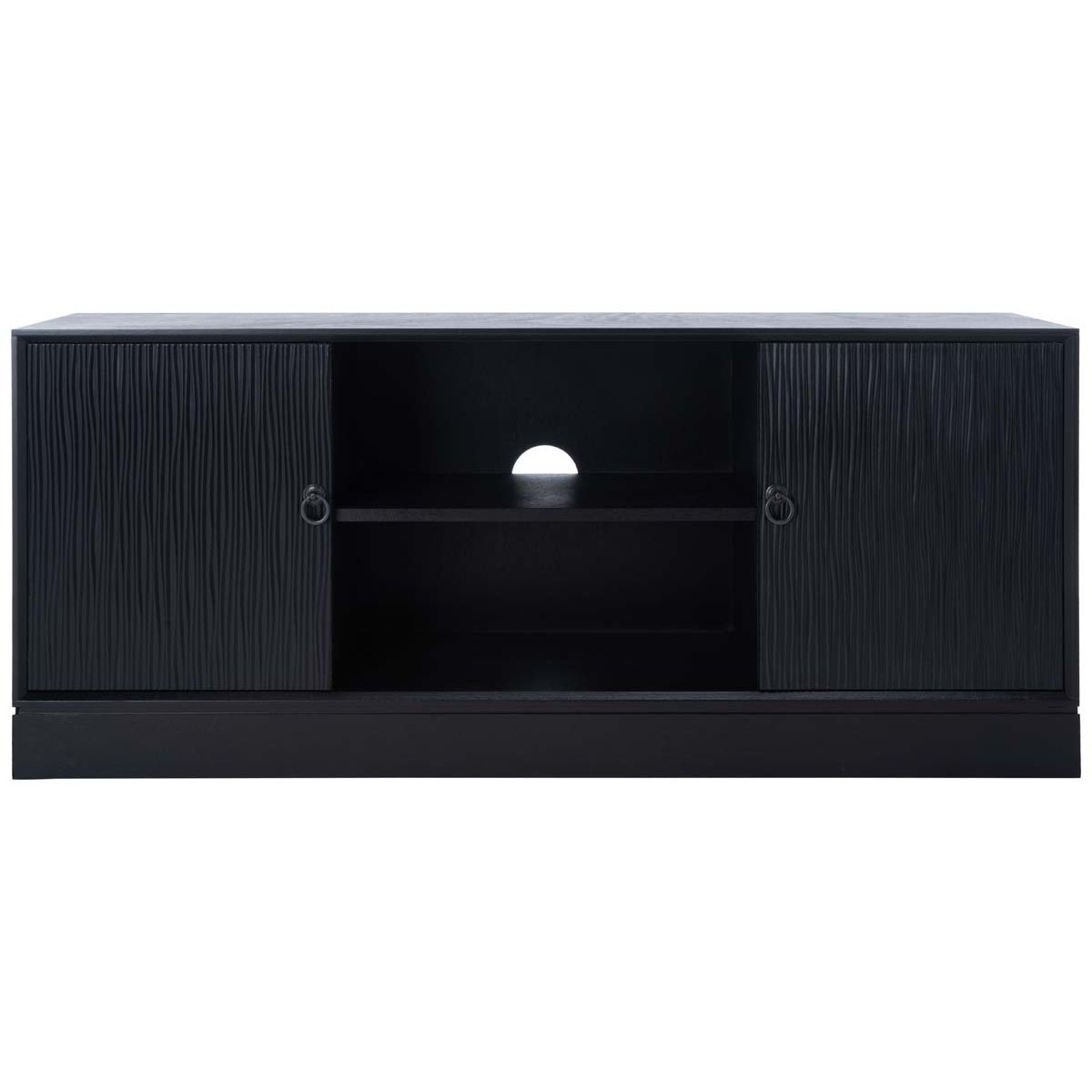 Safavieh Aliyah 2Dr 1 Shelf Media Stand , MED5710 - Black