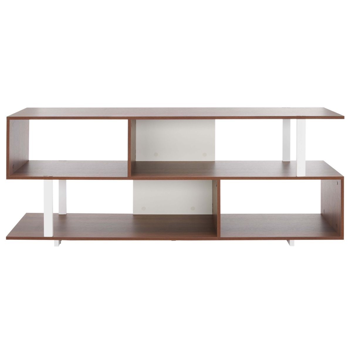 Safavieh Jarrett Large Media Stand , MED9300 - Walnut / White