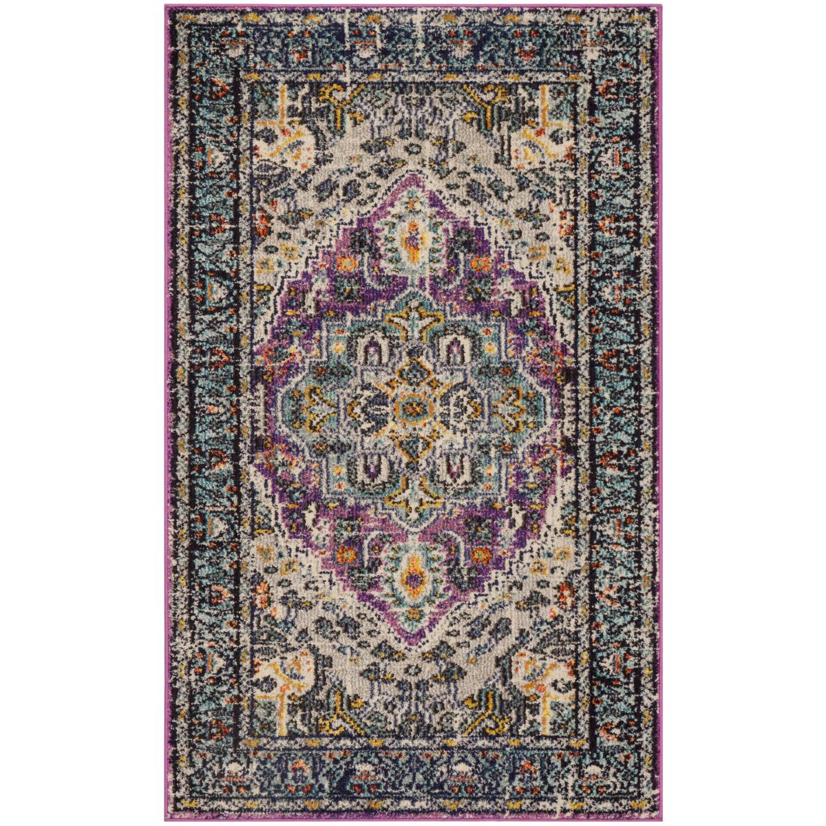 Safavieh Monaco 251 Rug, MNC251 - VIOLET / LIGHT BLUE