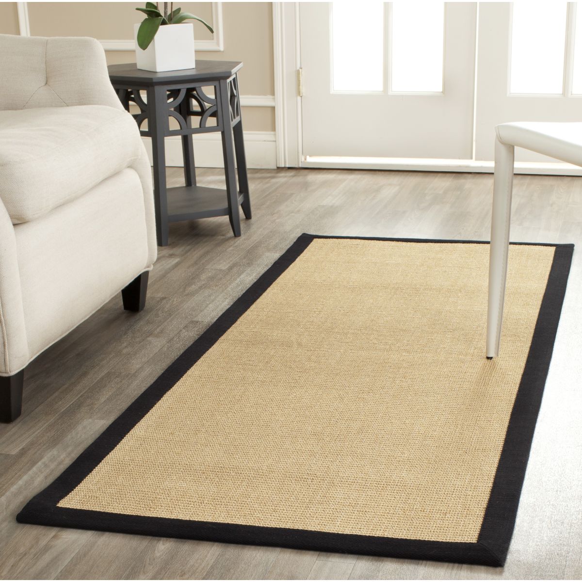 Safavieh Natural Fiber 441 Rug, NF441 - Maize / Black