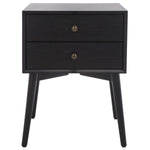 Safavieh Scully 2 Drawer Nightstand , NST6407 - Black / Gold