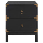 Safavieh Galio 2 Drawer Nightstand , NST9600 - Black / Gold