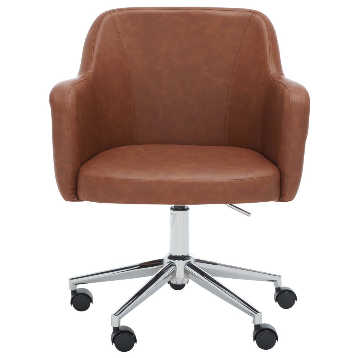 Safavieh Kains Swivel Office Chair , OCH2000 - Cognac / Chrome