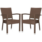 Safavieh Kelda Stacking Arm Chair , PAT4004 - Brown (Set of 2)