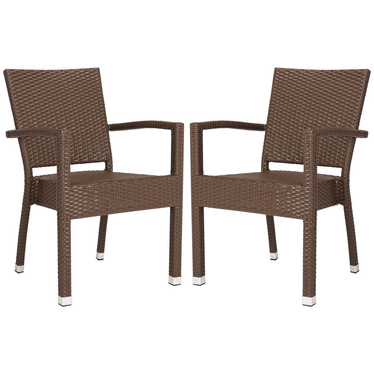 Safavieh Kelda Stacking Arm Chair , PAT4004 - Brown (Set of 2)