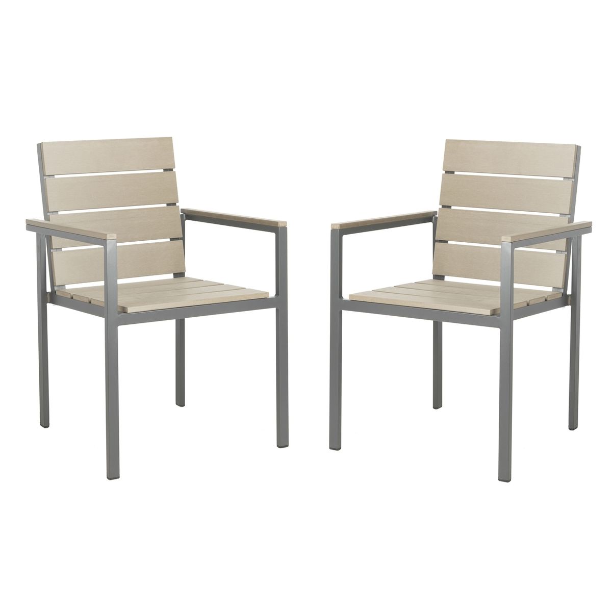 Safavieh Beldan Stackable Chair , PAT4033 - Distressed Taupe (Set of 2)