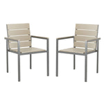 Safavieh Beldan Stackable Chair , PAT4033 - Distressed Taupe (Set of 2)