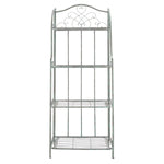 Safavieh Amaris Wrought Iron 4 Tier Outdoor Bakers Rack , PAT5014 - Antique Green