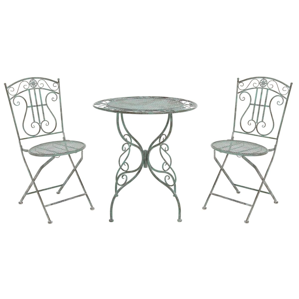 Safavieh Semly 3Pcs Bistro Setting , PAT5028 - Antique Green