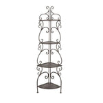 Safavieh Turuca 4 Tier Corner Shelf Unit , PAT5034 - Rustic Brown