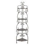 Safavieh Turuca 4 Tier Corner Shelf Unit , PAT5034 - Anitique Black