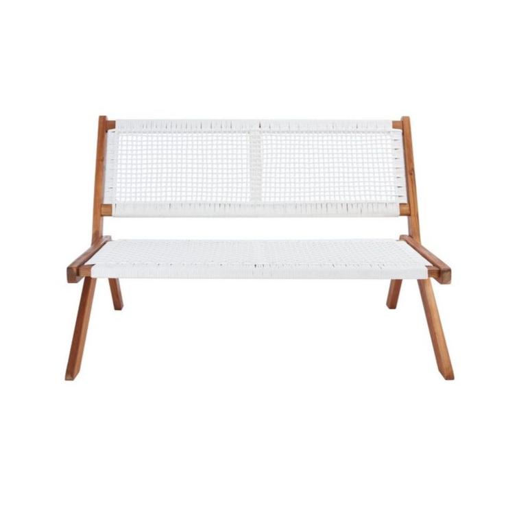 Safavieh Kobina Outdoor Bench , PAT7304 - Natural / White