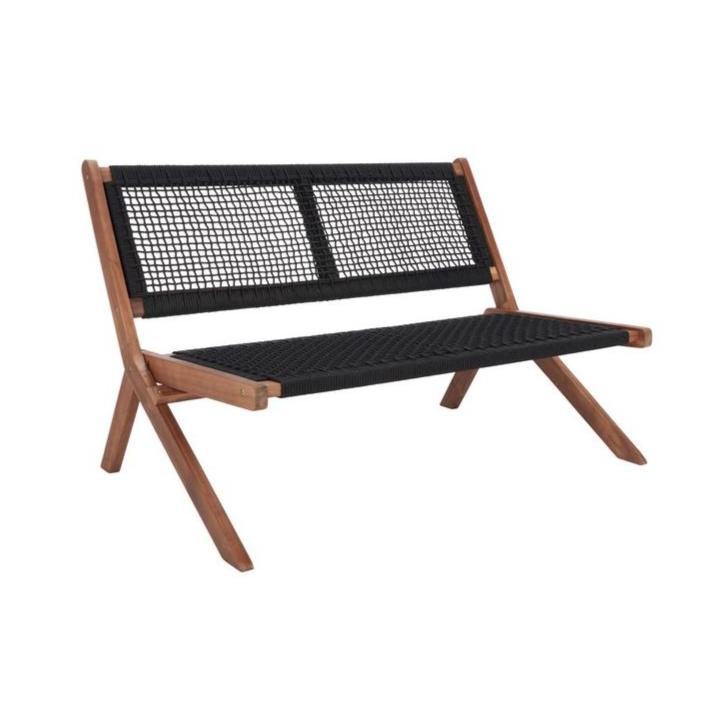 Safavieh Kobina Outdoor Bench , PAT7304 - Natural / Black