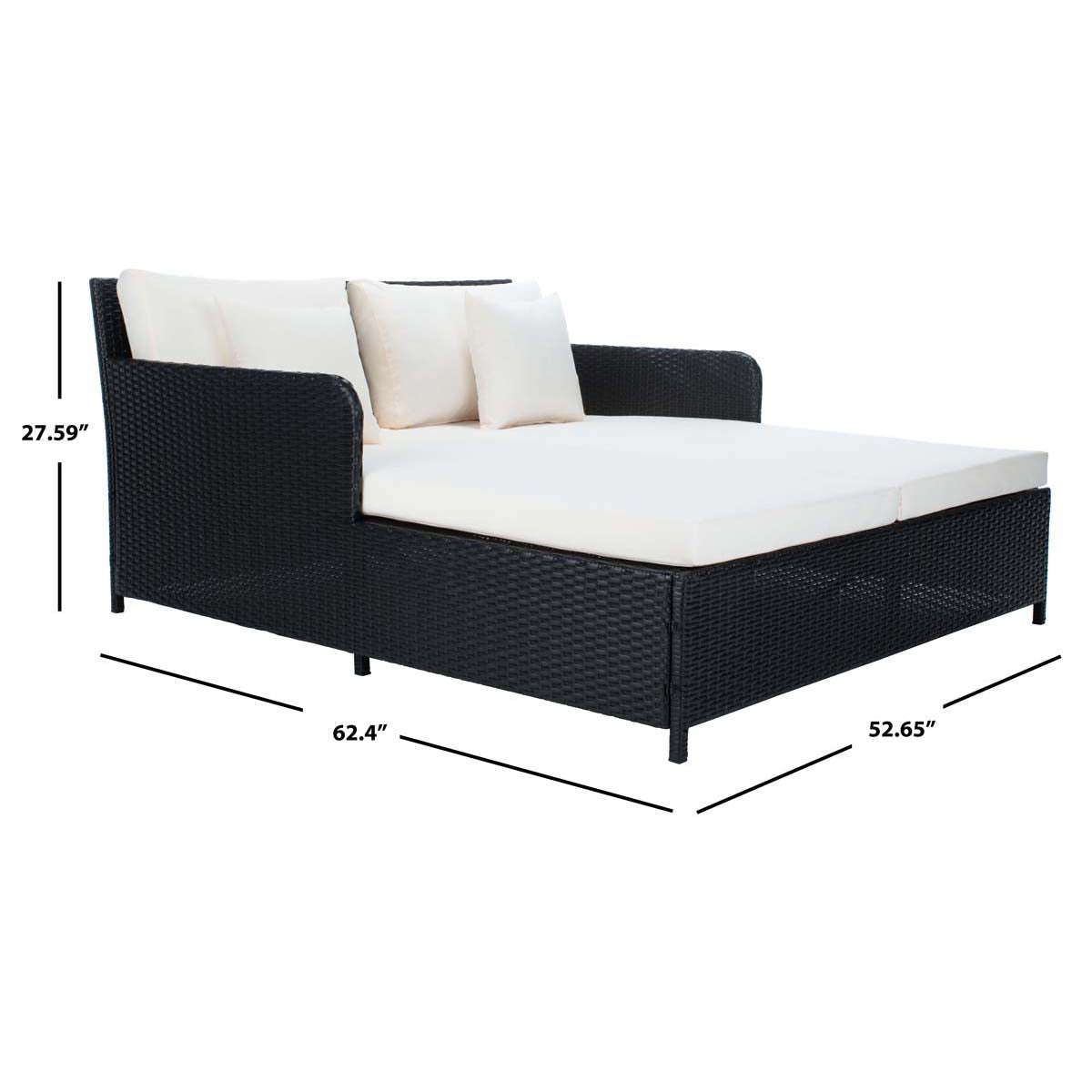 Safavieh Cadeo Daybed , PAT7500 - Black/White Cushion