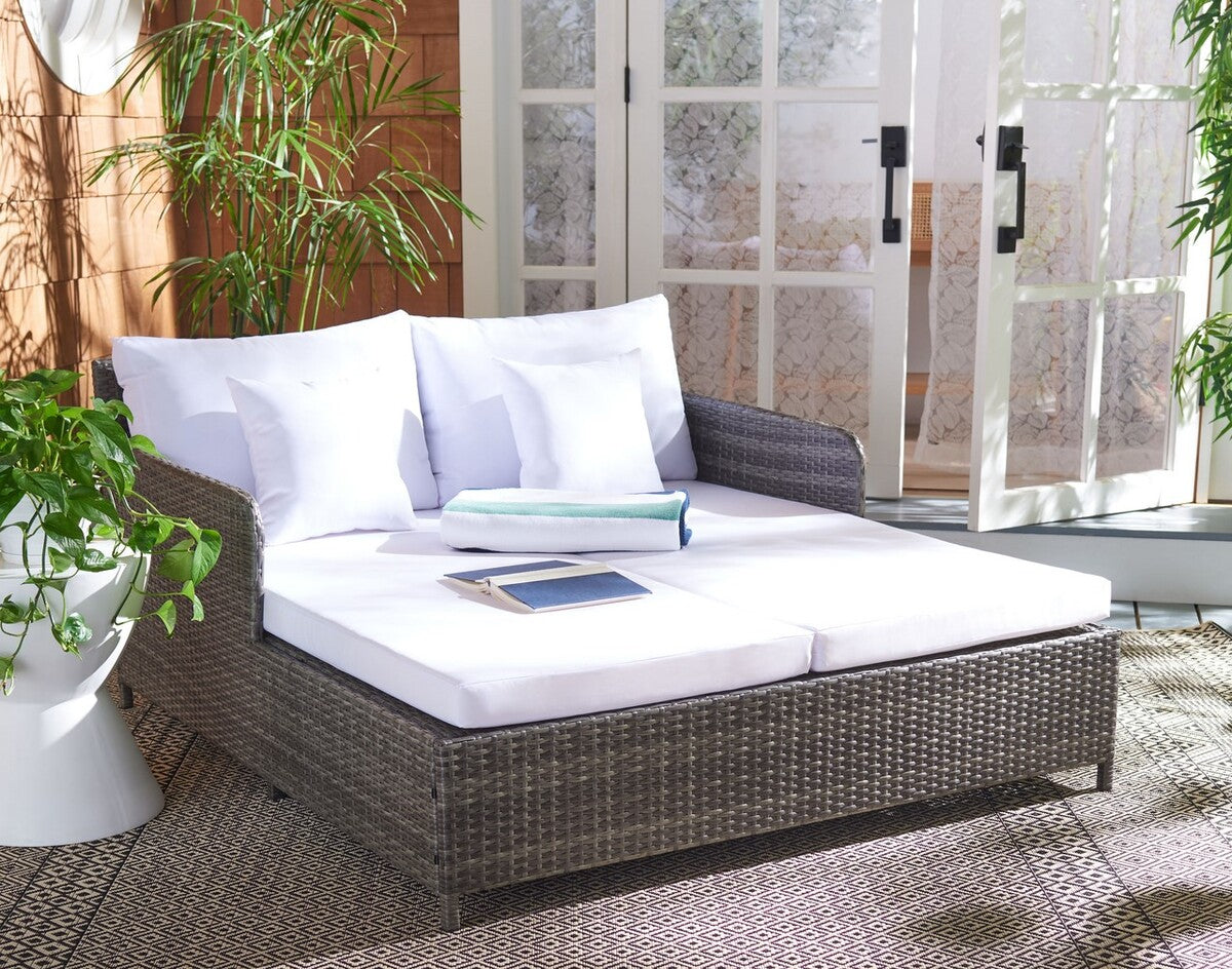 Safavieh Cadeo Daybed , PAT7500 - Grey Brown / White