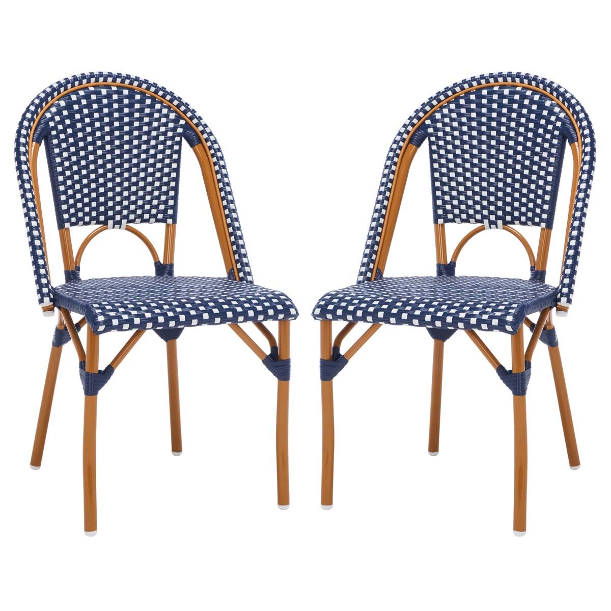 Safavieh California Side Chairs (Set of 2) , PAT7530 - Navy / White