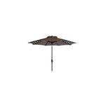 Safavieh Athens Inside Out Striped 9Ft Crank Outdoor Auto Tilt Umbrella , PAT8007 - Brown/White