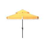 Safavieh Milan Fringe 9Ft Double Top Crank Umbrella , PAT8208 - Yellow