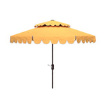 Safavieh Venice 9Ft Rnd Double Top Crank Umbrella , PAT8210 - Yellow