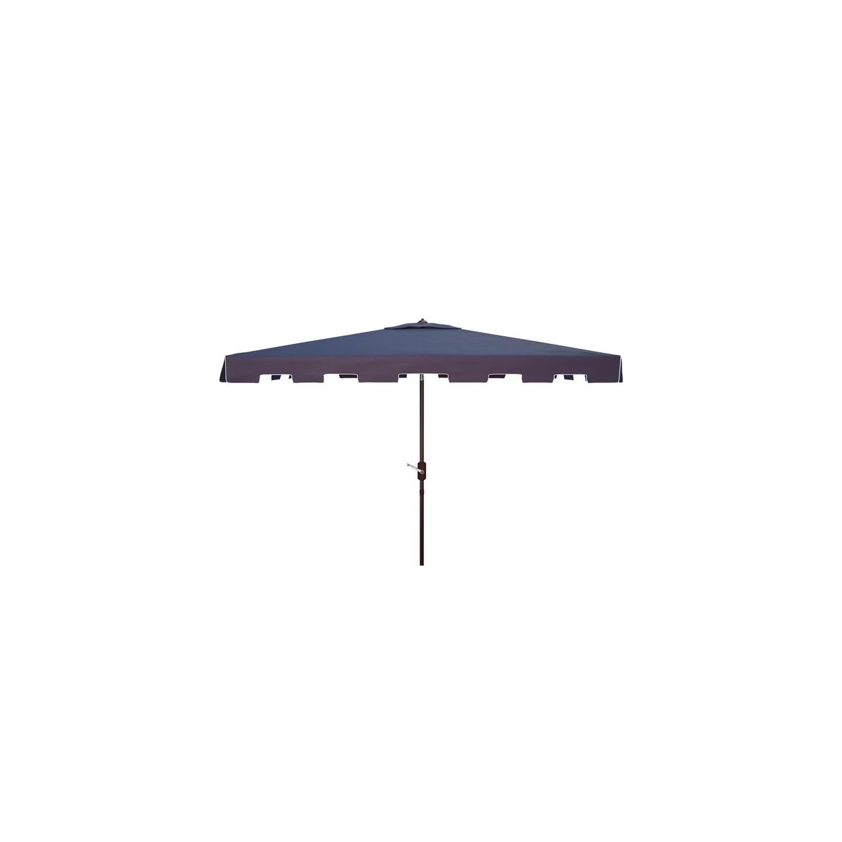 Safavieh Zimmerman 6.5 X 10 Ft Rect Market Umbrella , PAT8300 - Navy / White