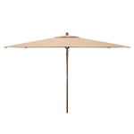 Safavieh Aklin 6.5Ft X 10Ft Rectangle Wooden Pulley Market Umbrella (No Tilt)/Beige , PAT8309 - Beige