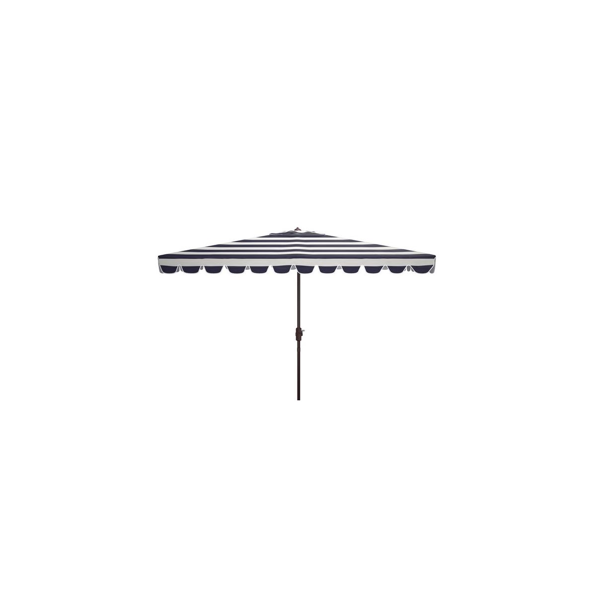 Safavieh Vienna 6.5 X 10 Ft Rect Crank Umbrella , PAT8311 - Black/White