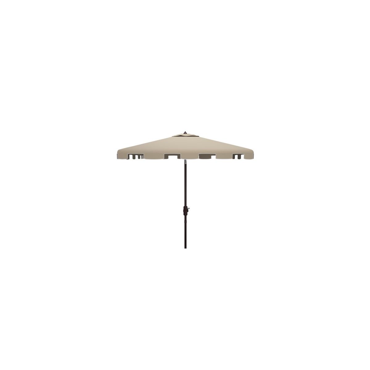 Safavieh Zimmerman 7.5 Ft Square Market Umbrella , PAT8400 - Beige/White