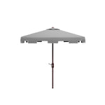 Safavieh Zimmerman 7.5 Ft Square Market Umbrella , PAT8400 - Grey/White Trim