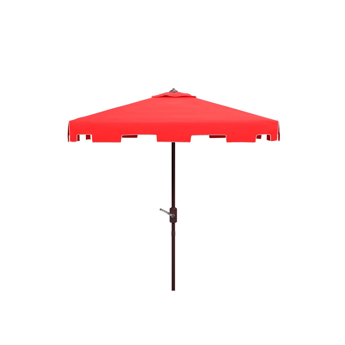 Safavieh Zimmerman 7.5 Ft Square Market Umbrella , PAT8400 - Red/White Trim