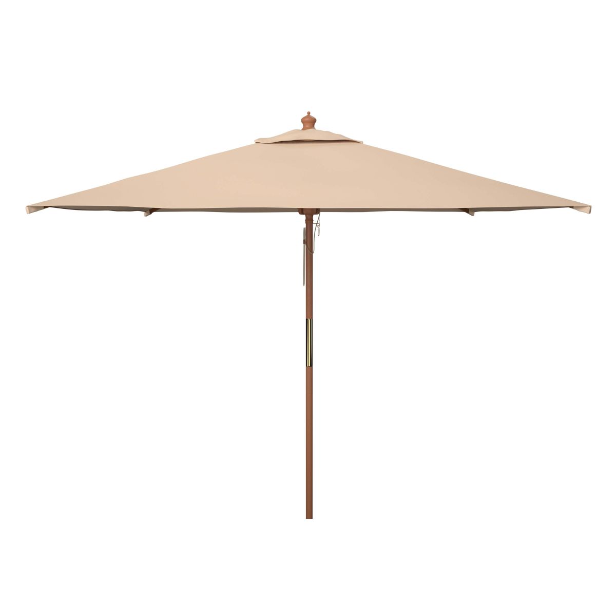 Safavieh Velop 7.5 Ft Square Wooden Pulley Market Umbrella , PAT8409 - Beige