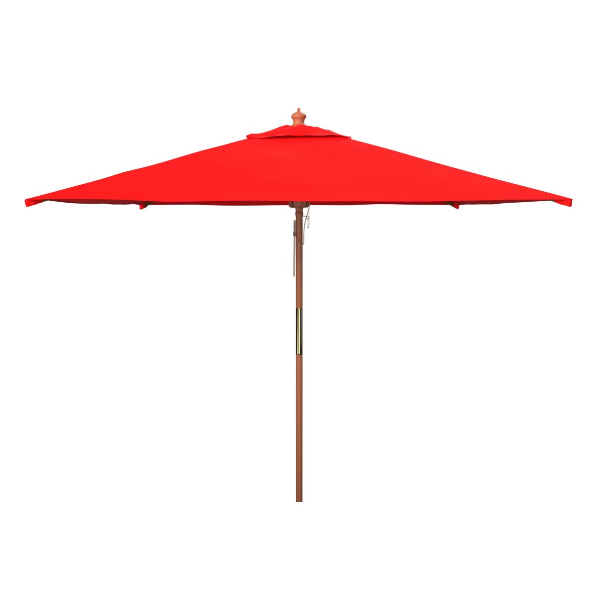 Safavieh Velop 7.5 Ft Square Wooden Pulley Market Umbrella , PAT8409 - Red