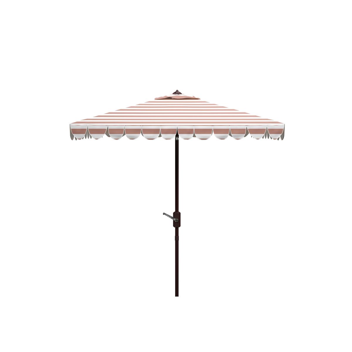 Safavieh Vienna 7.5 Ft Square Crank Umbrella , PAT8411 - Beige Stripe