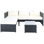 Safavieh Bronson 3 Pc Sofa Set , PAT9022 - Black/Beige