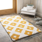 Safavieh Diamond Tufted Bathmat 726 Rug, PMB726 (Set of 2) - Winter Wheat