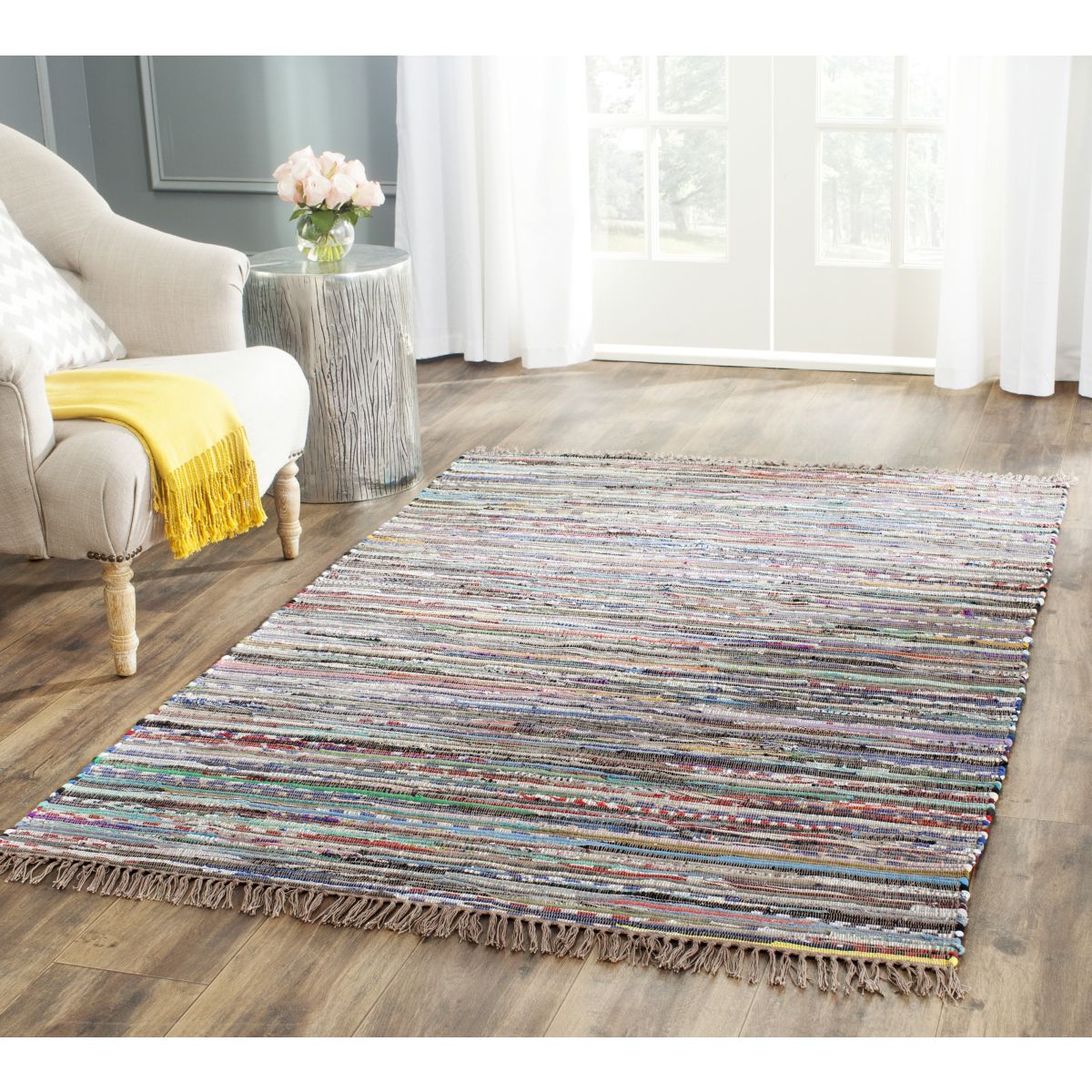 Safavieh Rag Rug 121 Rug, RAR121 - Rust / Multi