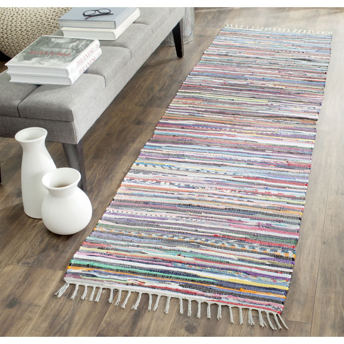 Safavieh Rag Rug 121 Rug, RAR121 - Grey / Multi