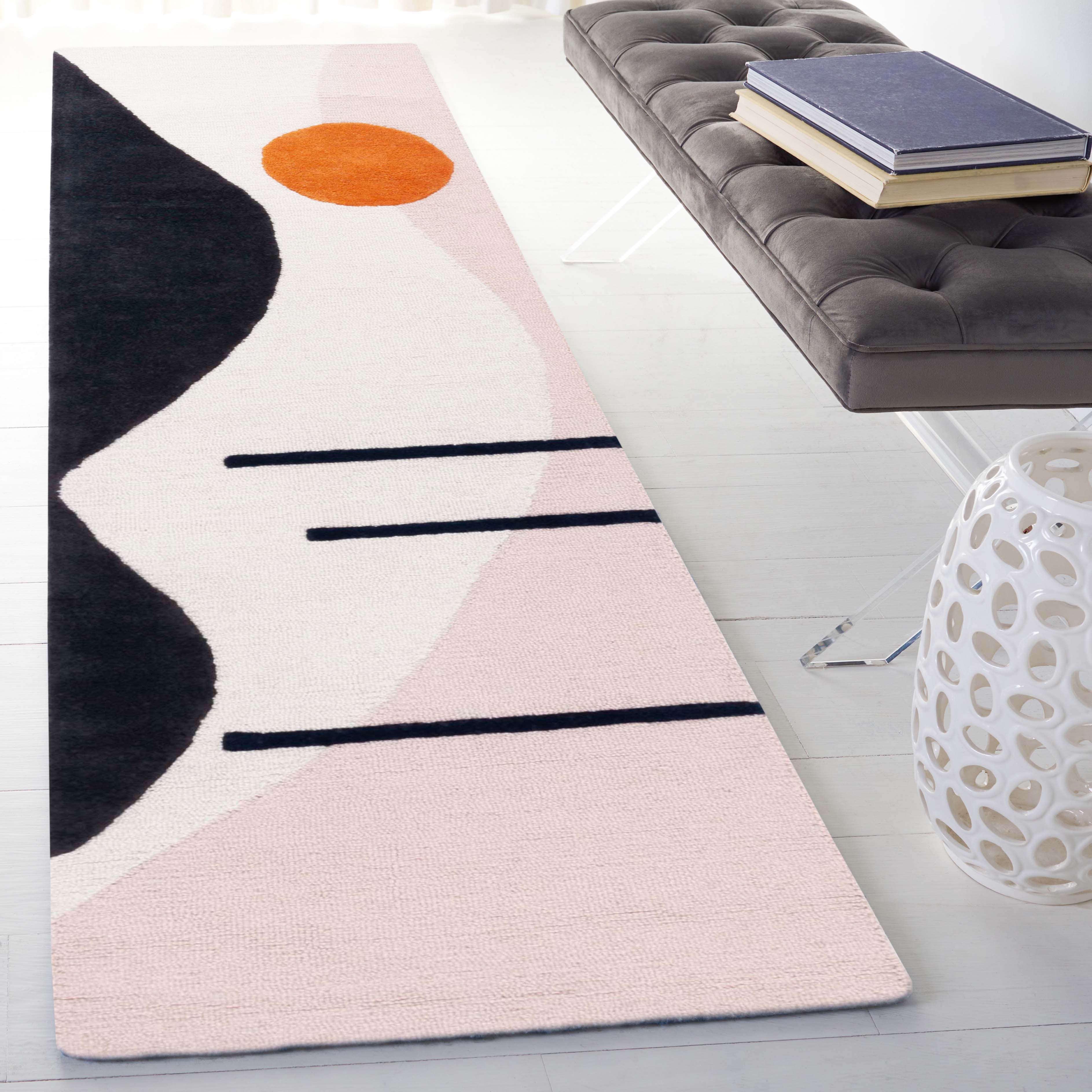 Safavieh Rodeo Drive 83U Rug, RD883U - Blush / Black