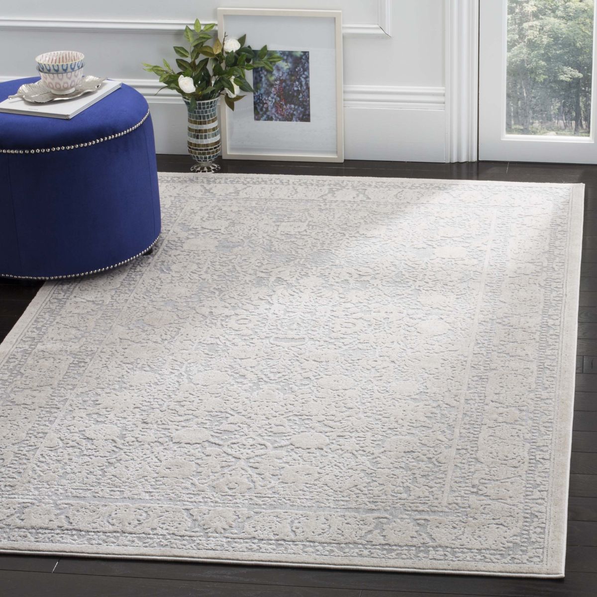 Safavieh Reflection 663 Rug, RFT663 - LIGHT GREY / CREAM