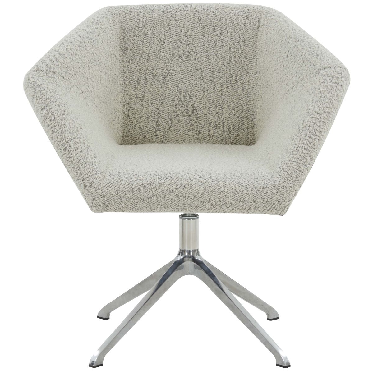 Safavieh Couture Felix Boucle Swivel Desk Chair - Light Grey / Silver